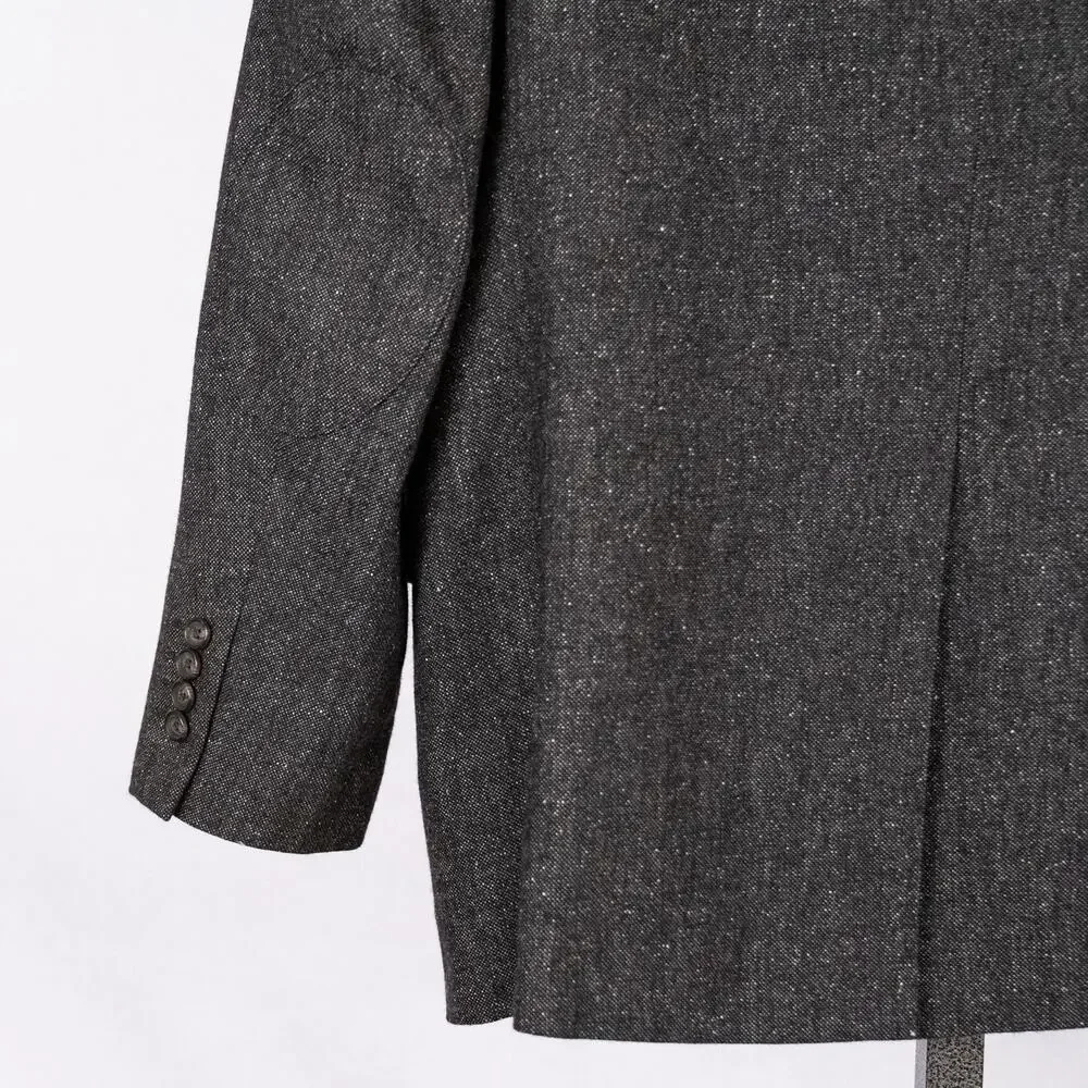 Ralph Lauren Classic Men's Wool Silk Blazer Size 42R Elbow Patches Charcoal Gray